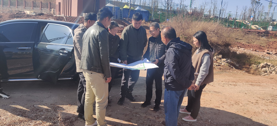 沈家文到安寧財大項目現(xiàn)場調(diào)研指導
